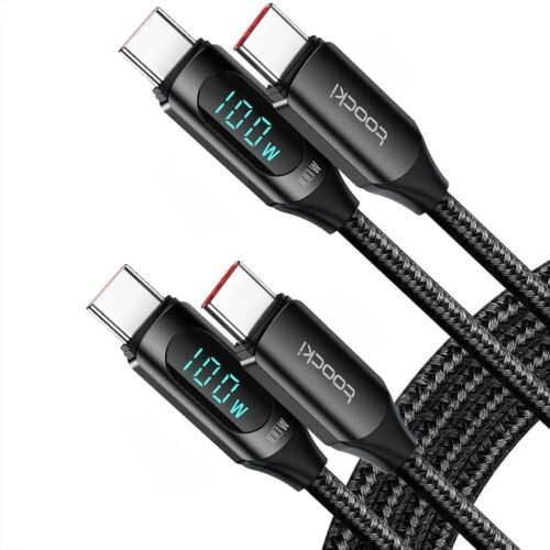 Toocki Type-C to Type-C Fast Charging Cable with Digital Power Display 2M