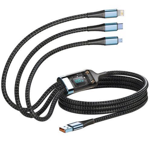 100W Fast Charging 3-in-1 Multi USB Cable